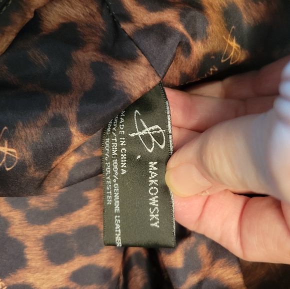 Leather B Makowsky large shoulder bag - Picture 2 of 6